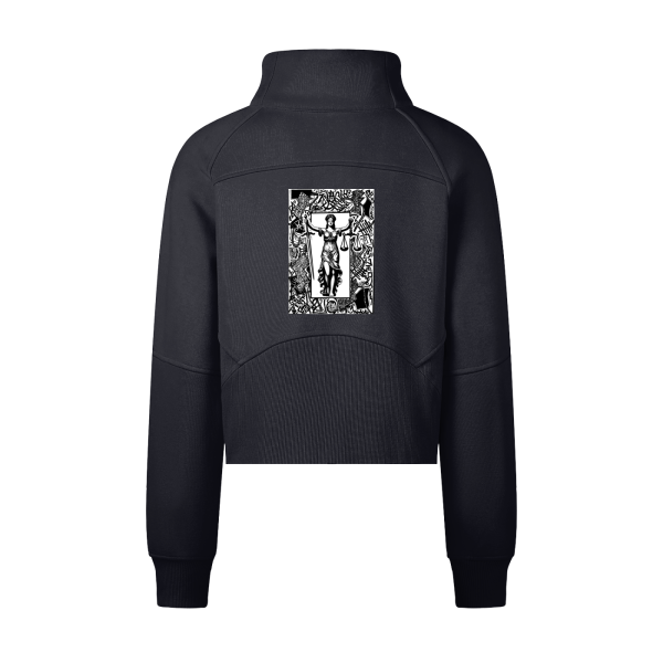 Cropped Half-Zip Sweatshirt - Image 2